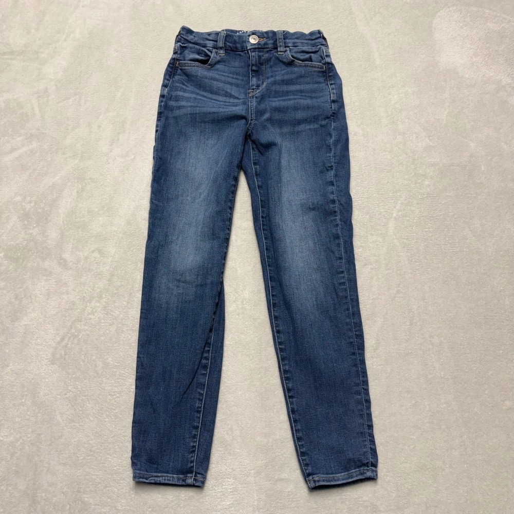 American Eagle Next Level Stretch Skinny Jeans Dark Wash Size 0 Regular Blue - Picture 6 of 13